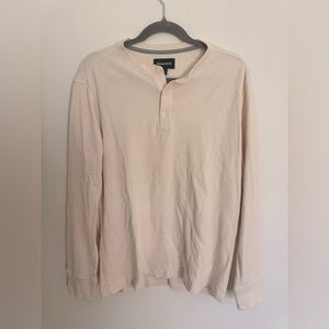 Bonobos Men's Long Sleeve Cream Henley